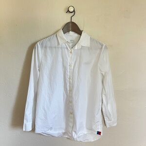 KULE Women's Button Up White Shirt 100% Cotton Long Sleeve Size XS